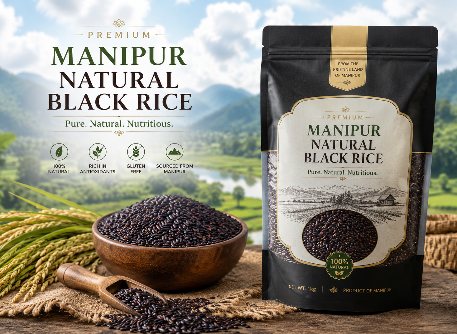 Manipuri Black Rice